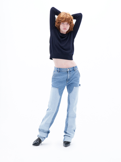Filippa K Merino Round Neck Sweater In Blue