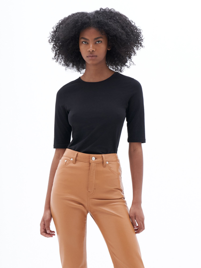 Filippa K Short-sleeve Fitted T-shirt In Black