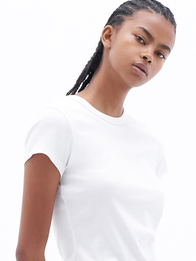 Filippa K Fine Rib Tee In White