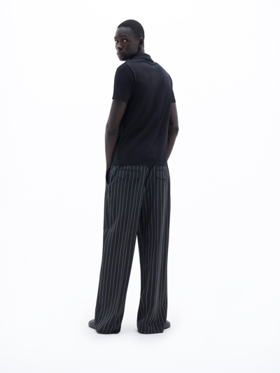 Filippa K Stretch Cotton Polo T-shirt In Black
