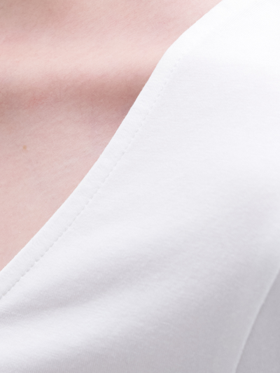 Filippa K Cotton Stretch Scoop Neck Top In White