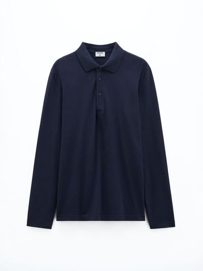 Filippa K Luke Stretch Polo Shirt In Blue