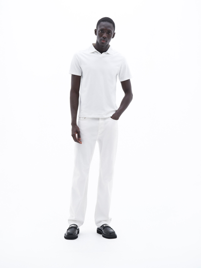 Shop Filippa K Stretch Cotton Polo T-shirt In White