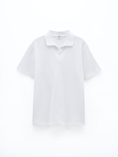 Filippa K Stretch Polo T-shirt In White
