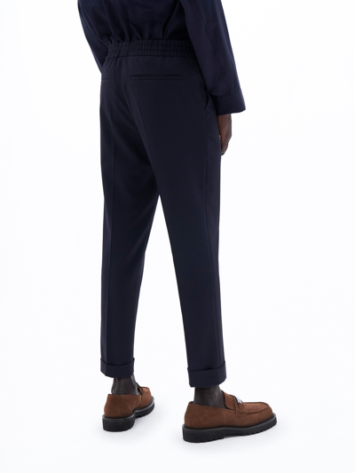 Filippa K Terry Cropped Trousers In Blue