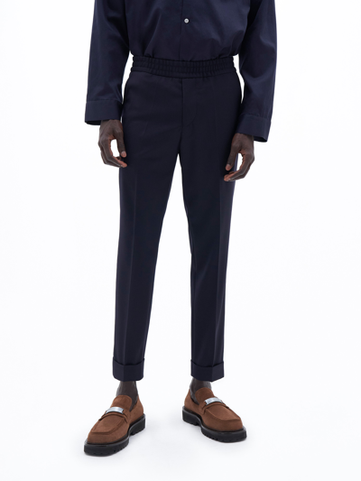 Filippa K Terry Cropped Trousers In Blue