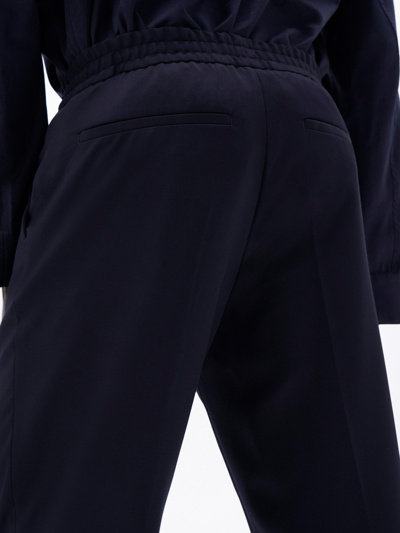 Shop Filippa K Terry Cropped Trousers In Blue
