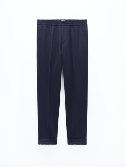 Filippa K Terry Cropped Trousers In Blue