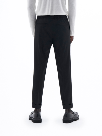 Shop Filippa K Terry Cropped Trousers In Black