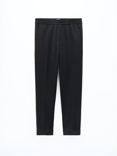 Filippa K Terry Cropped Trousers In Black