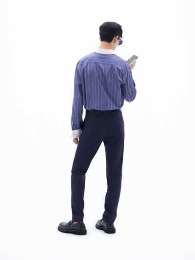 Filippa K Liam Wool Trousers In Blue