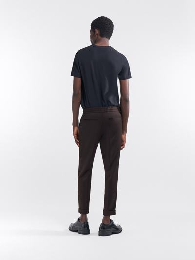 Shop Filippa K Terry Cropped Trousers In Brown