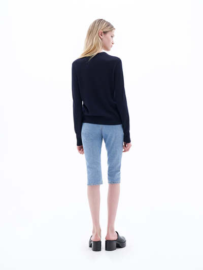 Shop Filippa K Merino Short Cardigan In Blue