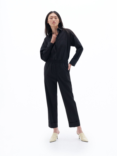 Shop Filippa K Franca Cool Wool Trousers In Black