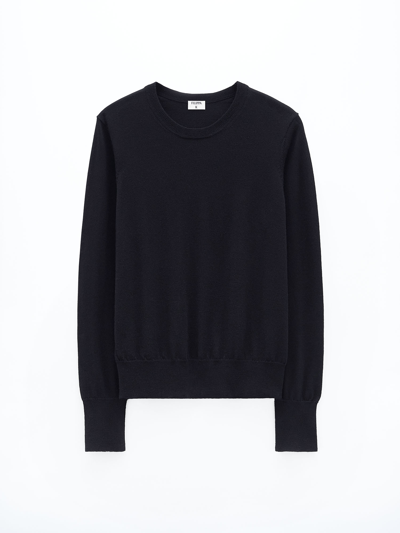 Filippa K Merino R-neck Sweater In Black