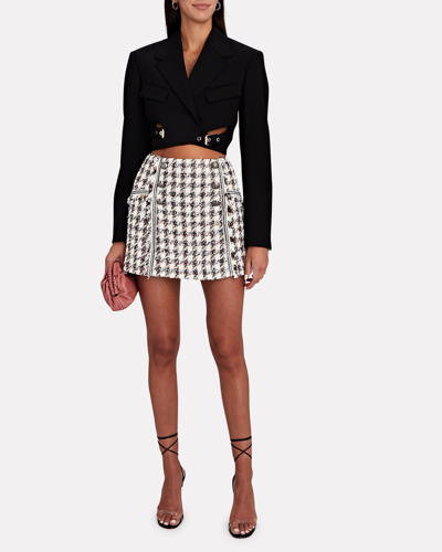 Veronica Beard Starck Houndstooth Tweed Mini Skirt In Multi | ModeSens