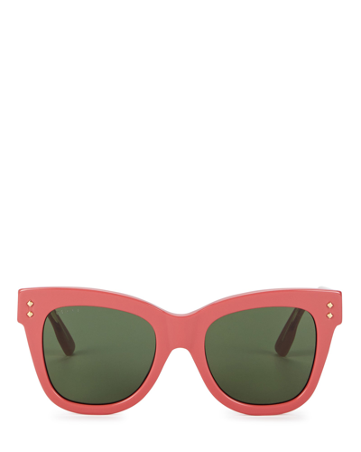 Shop Gucci Oversized Cat-eye Sunglasses In Pink