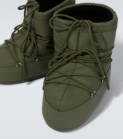 Moon Boot Icon Low Rubber Boots In Khaki