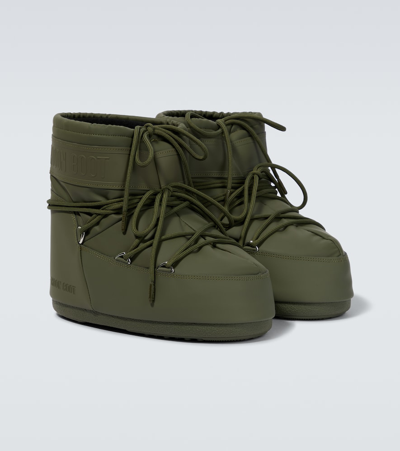 Moon Boot Icon Low Rubber Boots In Khaki