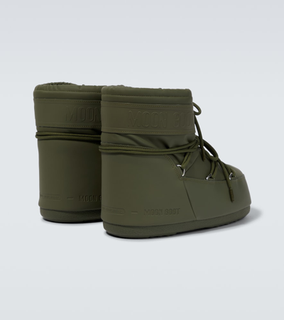 Moon Boot Icon Low Rubber Boots In Khaki