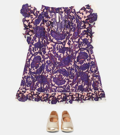 Shop Zimmermann Tiggy Floral Cotton Dress In Lilac/pink Paisley