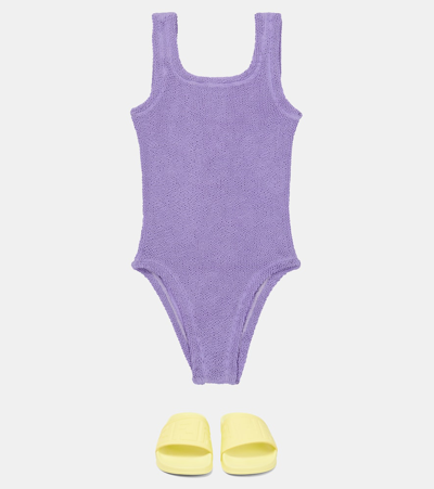 Hunza G Classic Swimsuit In Lilac