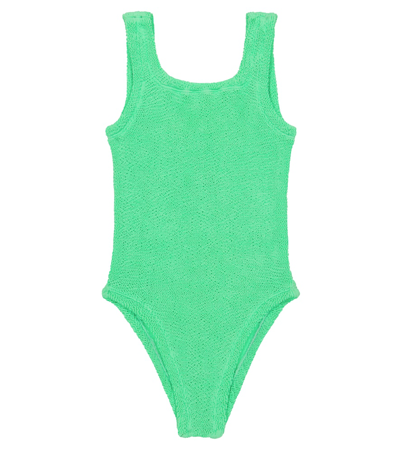Shop Hunza G Classic Swimsuit In Lime