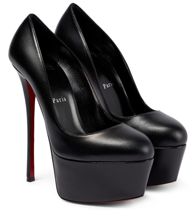 Shop Christian Louboutin Dolly 160 Leather Pumps In Black