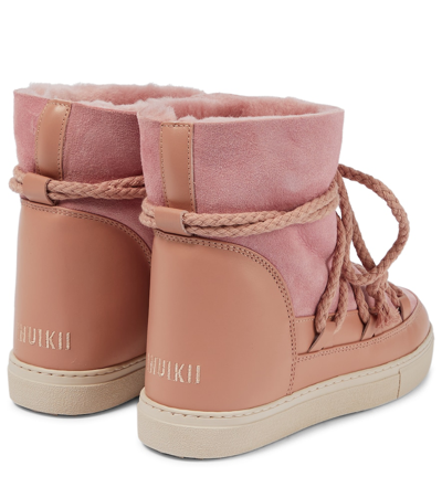 Inuikii Sneaker Classic Leather Ankle Boots In Rose