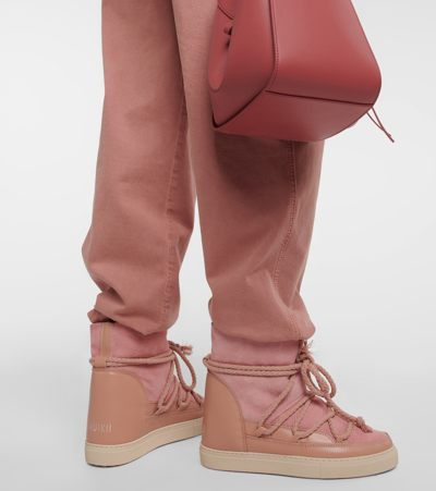 Inuikii Sneaker Classic Leather Ankle Boots In Rose
