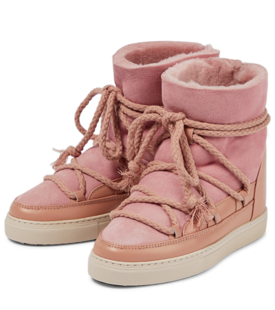 Inuikii Sneaker Classic Leather Ankle Boots In Rose