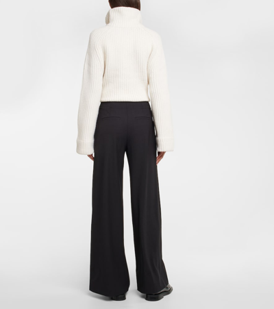 Proenza Schouler Black Stretch Wool Blend Pants In Black