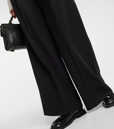 Proenza Schouler Black Stretch Wool Blend Pants In Black
