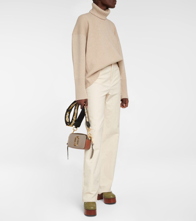 Túi đeo chéo nữ Marc Jacobs da thật  Túi xách Snapshot Camera bag hộp vuông  cao cấp