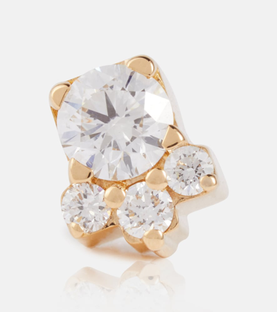 Sophie Bille Brahe River Trois 18-karat Gold Diamond Single Earring In Yellow Gold Pearl