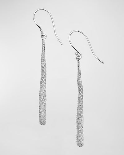 Shop Ippolita 50/50 Pave Squiggle Stick Earrings In Sterling Silver With Diamonds