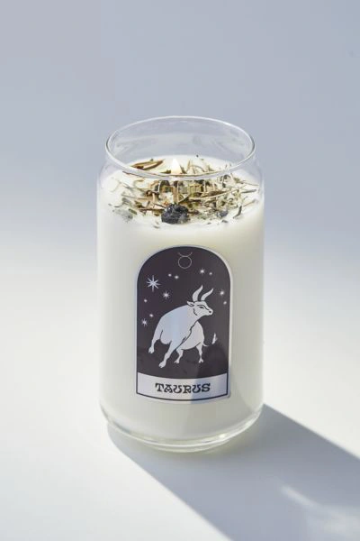 Shop Urban Outfitters Zodiac Crystal Candle In Taurus At