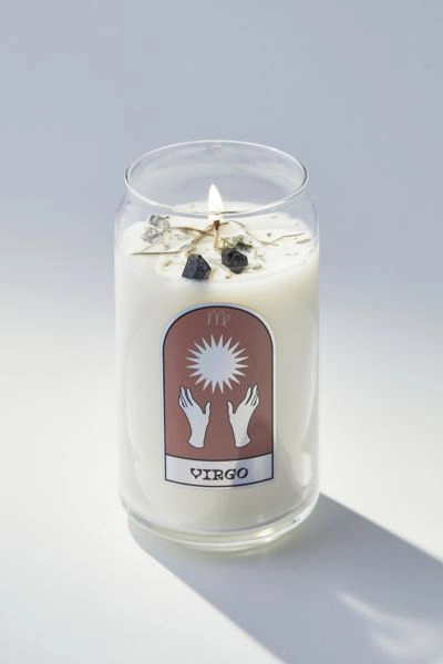 Shop Urban Outfitters Zodiac Crystal Candle In Virgo At