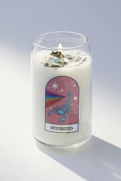 Shop Urban Outfitters Zodiac Crystal Candle In Scorpio At