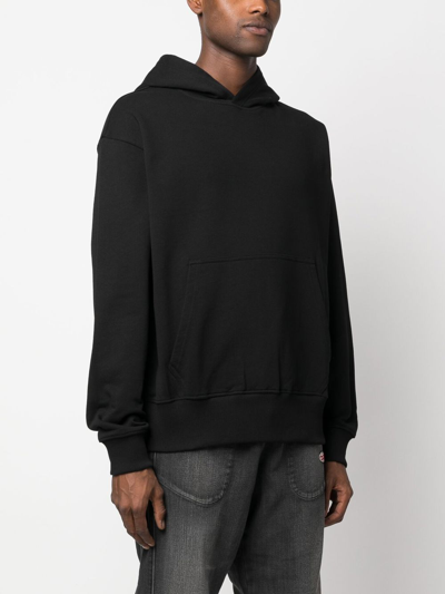 Diesel Graphic-print Cotton Hoodie In Black