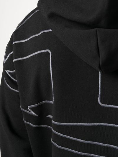 Diesel Graphic-print Cotton Hoodie In Black