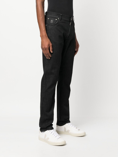 Shop Corneliani Slim-cut 5-pocket Jeans In Black