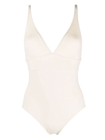 Shop Eres Larcin Triangle Tank Swimsuit In Neutrals