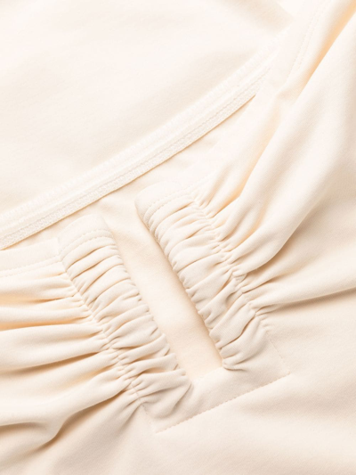 Eres Ruched Cut-out One-piece In Neutrals