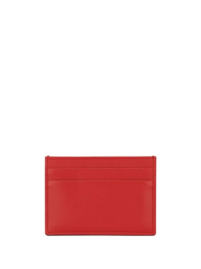 Shop Dolce & Gabbana Dg-logo Embossed Card Holder In Red