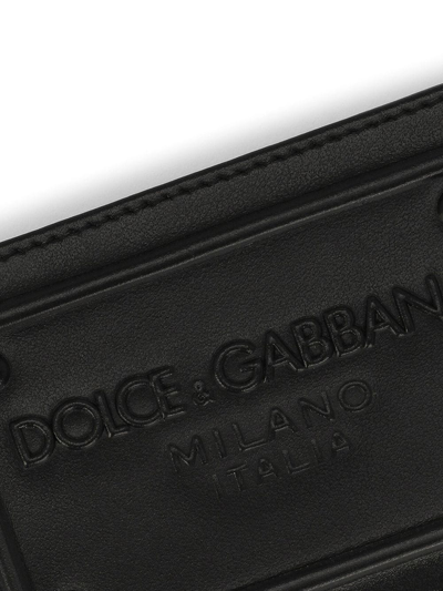 Shop Dolce & Gabbana Dg-logo Embossed Card Holder In Black