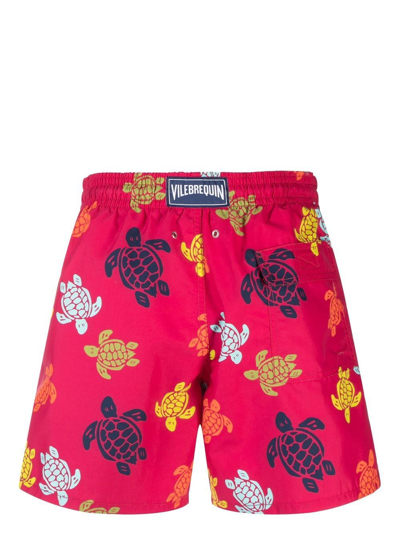 Shop Vilebrequin Ronde Des Tortues-print Swim Shorts In Pink