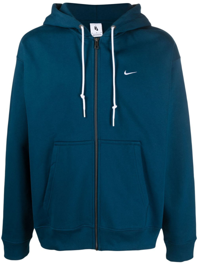 Shop Nike Solo Full-zip Hoodie In Blue