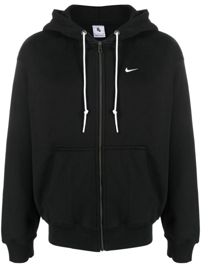 Shop Nike Solo Full-zip Hoodie In Black