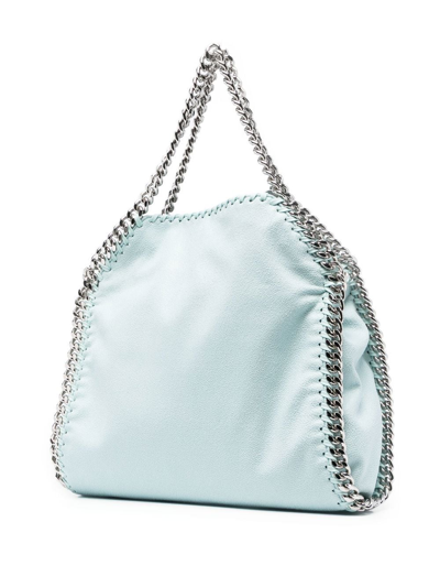 Shop Stella Mccartney Falabella Chain-trim Tote Bag In Blue